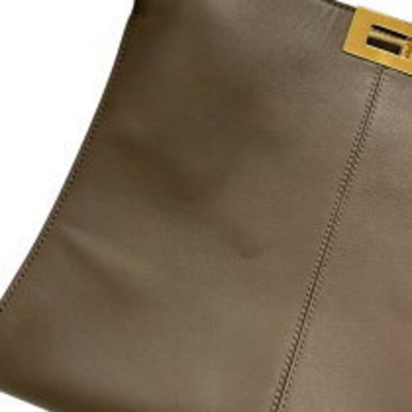 Fendi Peekaboo Lite Brown Calfskin Shoulder Bag - Picture 8 of 11
